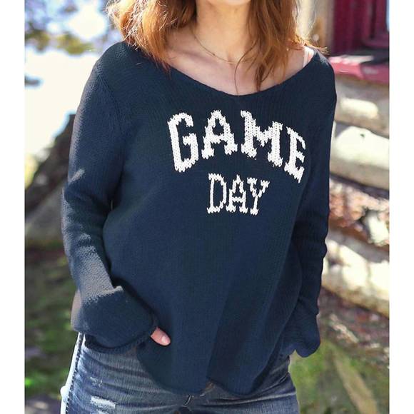 Game Day Sweater: Navy/White